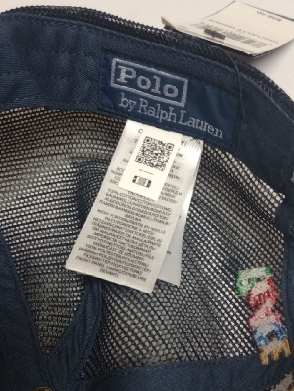🆕 POLO RALPH LAUREN "PEACE, LOVE" NAVY BLUE CURDOROY MENS SPECIAL EDITION HAT - Picture 7 of 10